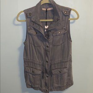 Max Jeans Gray Cargo Vest